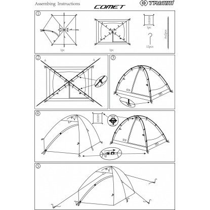 TRIMM COMET 2–3 Person Camping Tent | Expedition.lt