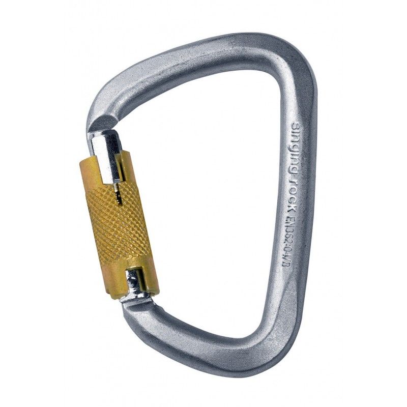 Karabinas Singing Rock D Steel Triple Lock