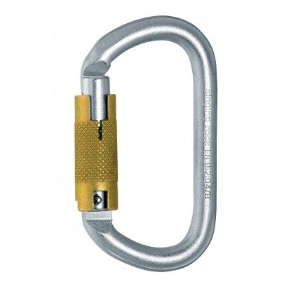 Singing Rock OVAL STEEL triple lock plieninis karabinas