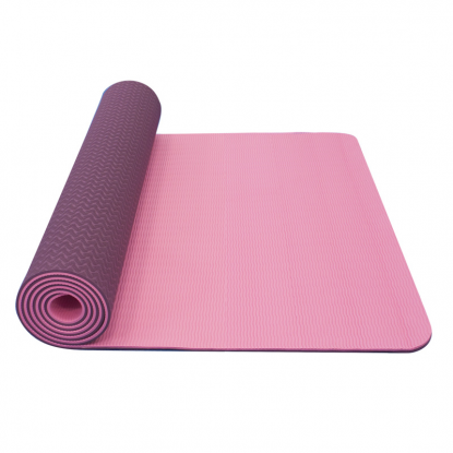 YATE Yoga Mat TPE 6 mm Pink/Purple jogos kilimėlis