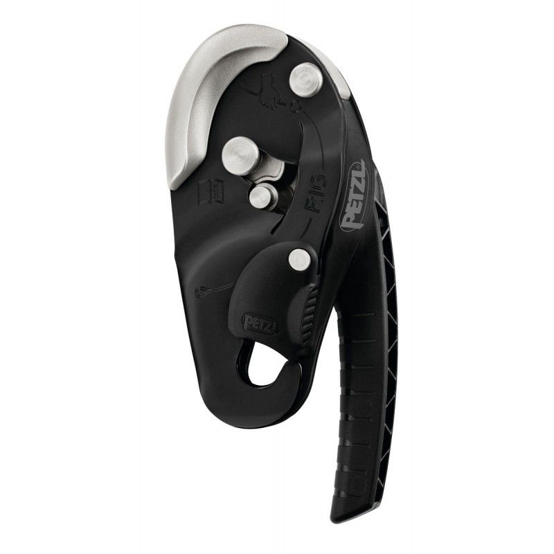 Nusileidimo, saugojimo įrenginys Petzl Rig black