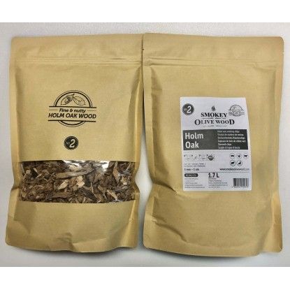 Smokey Olive Wood 1.7L Smoking Chips Holm Oak