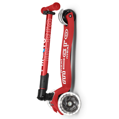 Maxi Micro Deluxe Foldable LED red scooter