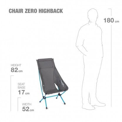 Sudedama kėdė Helinox Chair Zero High-Back black