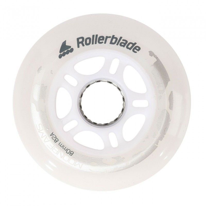 Šviečiantys riedučių ratukai Rollerblade Moonbeams LED Wheels 80mm/82A