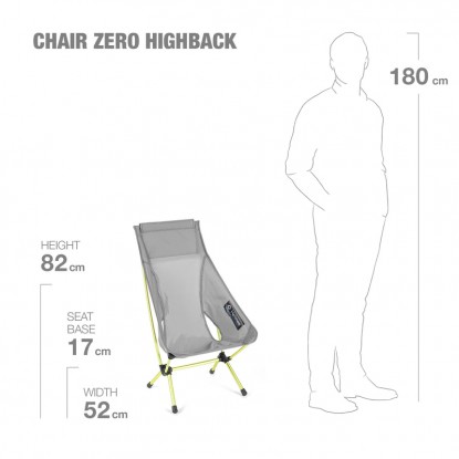 Sudedama kėdė Helinox Chair Zero High-Back grey