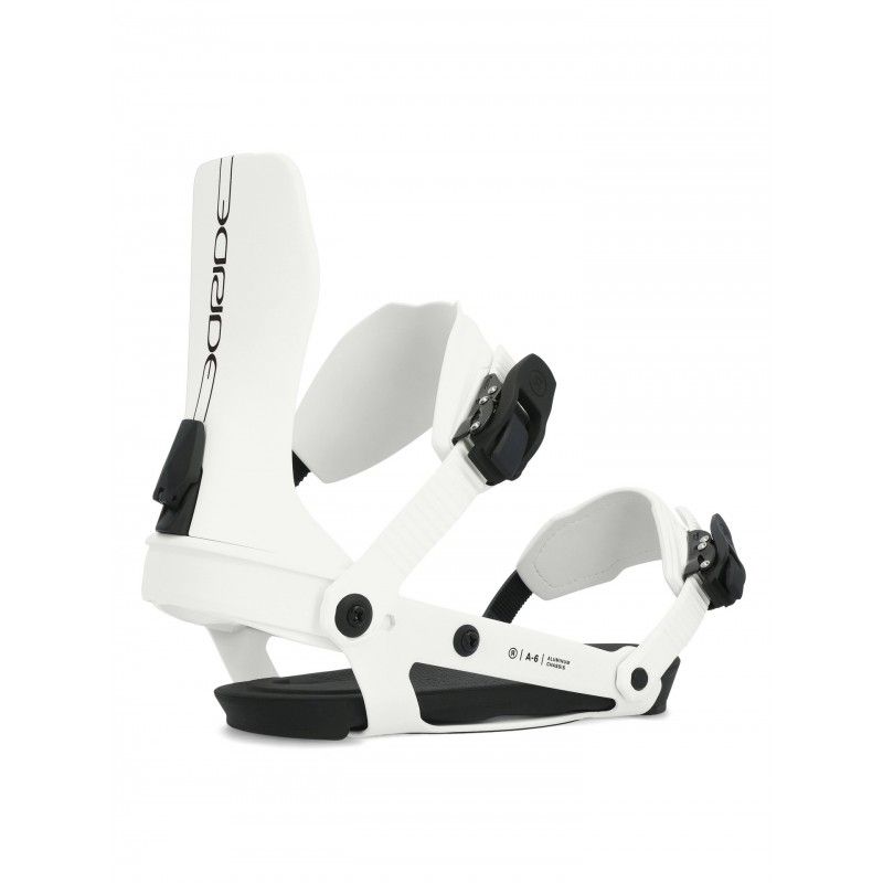 Ride A-6 white snowboard bindings