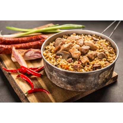 Adventure Menu Spicy meat mix with bulgur