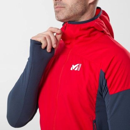 Millet Rutor Alpha hoodie saphir/rouge