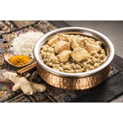 Adventure menu Chicken Korma with basmati rice