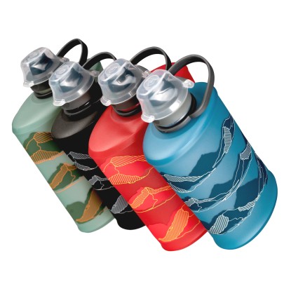 HydraPak Stow Mountain Bottle 500ml Tahoe Blue | Lengva sulankstoma gertuvė