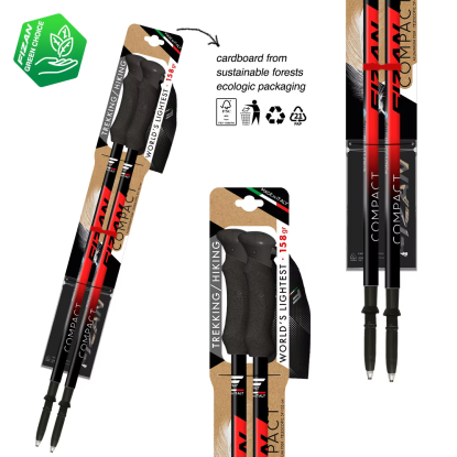 Fizan Compact 3 red vaikščiojimo lazdos