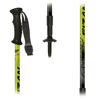 Fizan Explorer lime/grey ėjimo lazdos