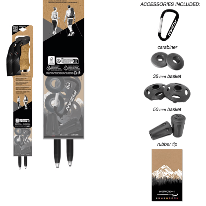 Fizan Compact 4 grey trekking poles