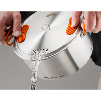 GSI Glacier Stainless Base Camper Medium puodų rinkinys