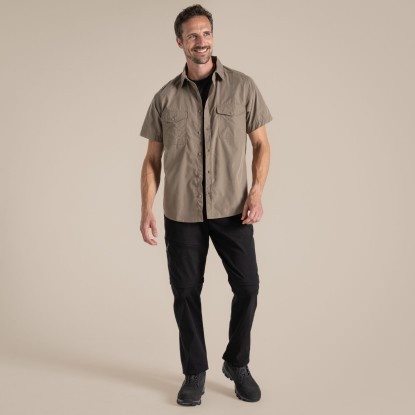 Craghoppers Kiwi Short Sleeved Shirt Pebble