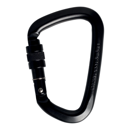 Singing Rock D Steel Lock black karabinas