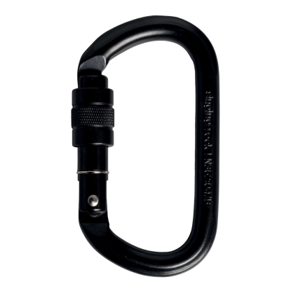 Singing Rock Steel Oval screw black karabinas
