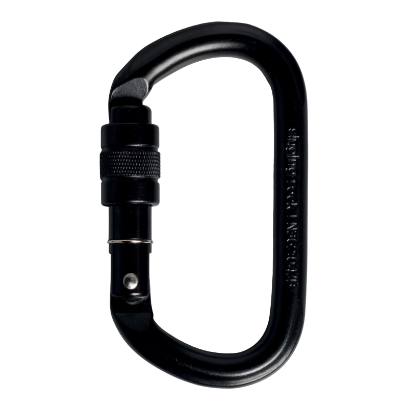 Singing Rock Steel Oval screw black karabinas