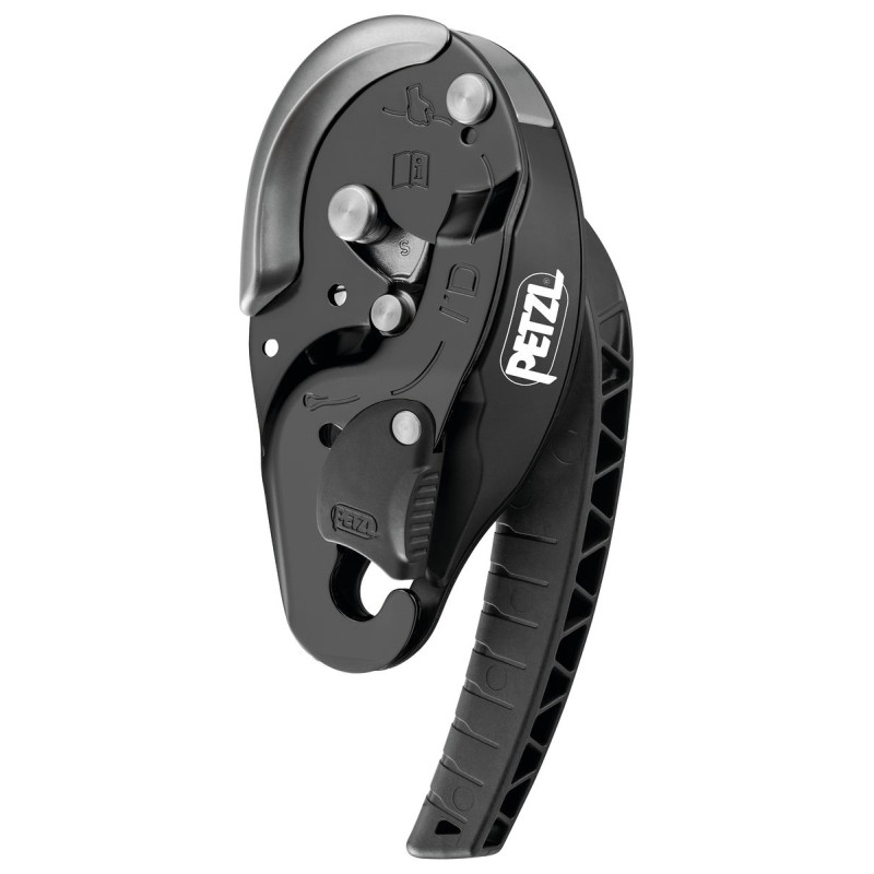 PETZL I’D S – nusileidimo įtaisas su antipanikos funkcija, juodas