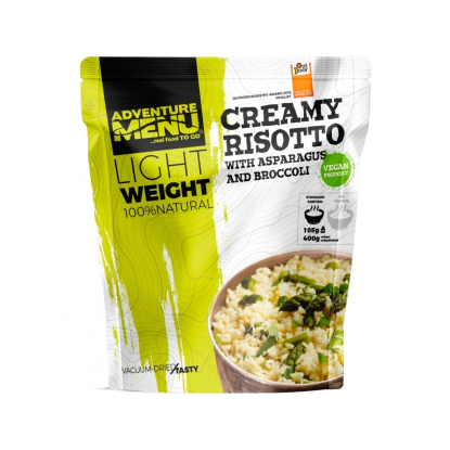 Adventure menu Creamy Risotto with asparagus and broccoli