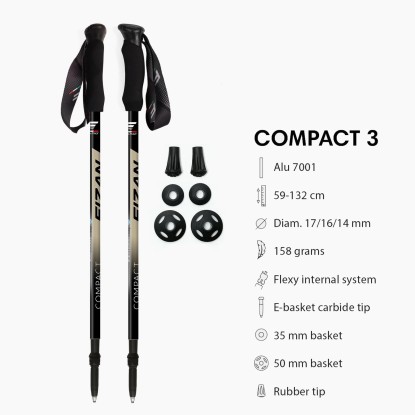 Fizan Compact 3 beige trekking poles
