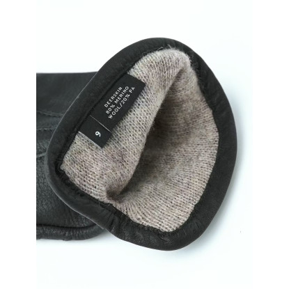 HESTRA Andrew black leather men gloves