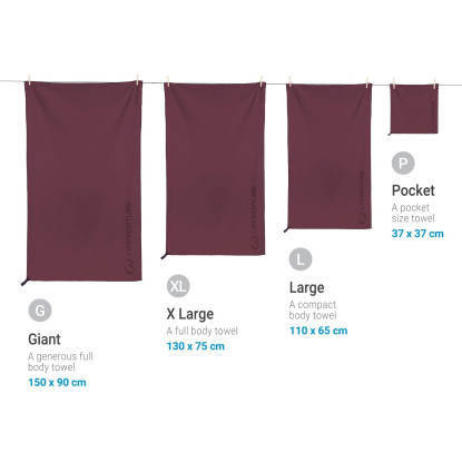 Lifeventure SoftFibre Trek blackcurrant Giant towel
