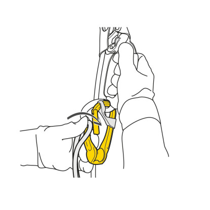 Petzl rollclip A carabiner with pulley