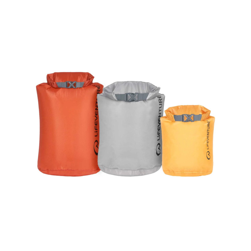 Lifeventure Ultralight DryBag Multipack (1L, 2L, 5L) neperšlampami maišai
