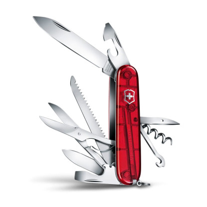 Victorinox Huntsman red transparent peilis
