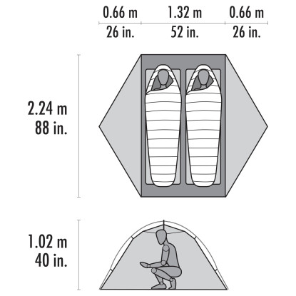MSR Hubba Hubba HD 2 green tent