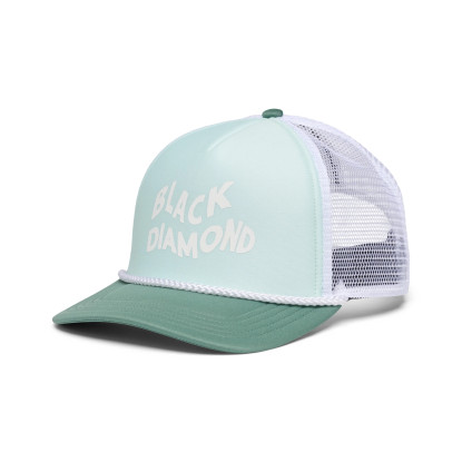 Black Diamond Flat Bill Trucker Hat foam green-laurel green kepurė