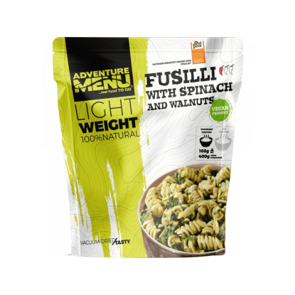 Adventure Menu Fusili with spinach and walnuts (VEGAN) sublimuotas maistas