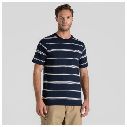 Craghoppers Buffon Short Sleeved T-Shirt M | Blue Navy Stripe