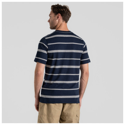 Craghoppers Buffon Short Sleeved T-Shirt M | Blue Navy Stripe
