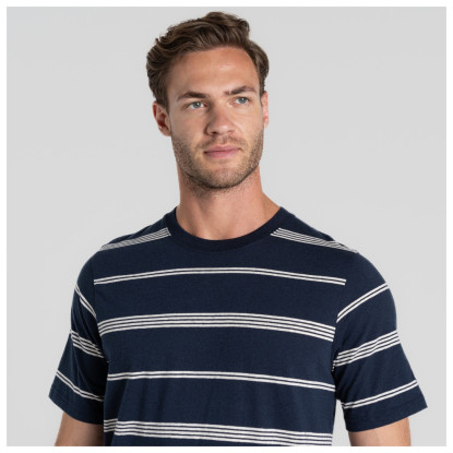 Craghoppers Buffon Short Sleeved T-Shirt M | Blue Navy Stripe