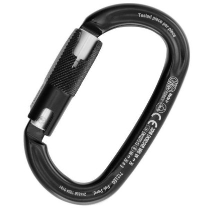 KONG Ovalone Alu RISE Lock Black Karabinas | 26 kN | Expedition.lt