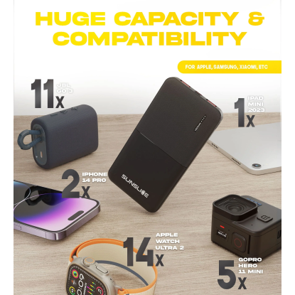 SunSlice Gravity 10'000 mAh Power bank akumuliatorius