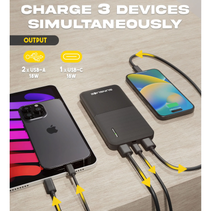 SunSlice Gravity 10'000 mAh Power bank akumuliatorius