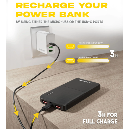 Sunslice Gravity 10000 mAh Power Bank USB-C 20 cm Cable | Expedition.lt