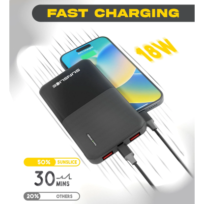 SunSlice Gravity 10'000 mAh Power bank akumuliatorius