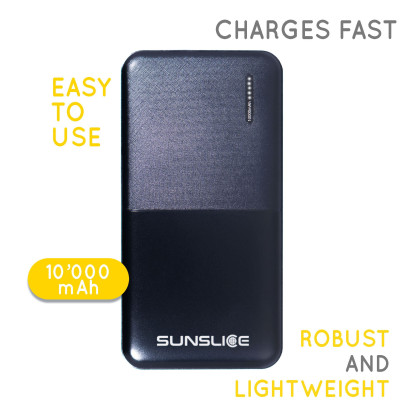 SunSlice Gravity 10'000 mAh Fast Charge Power bank