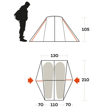 Ferrino Fuji 2 – Ultralight 2-Person Freestanding Trekking Tent