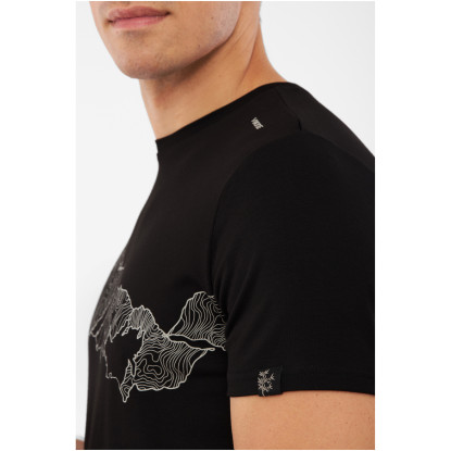 Viking Lenta Bamboo Light Man vyriški bambukiniai marškinėliai Black/Grey