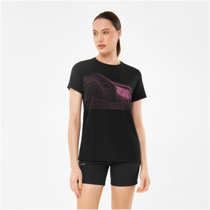 Viking Morain Bamboo Lady moteriški bambukiniai marškinėliai Black