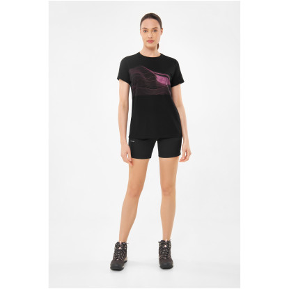 Viking Morain Bamboo Lady moteriški bambukiniai marškinėliai Black