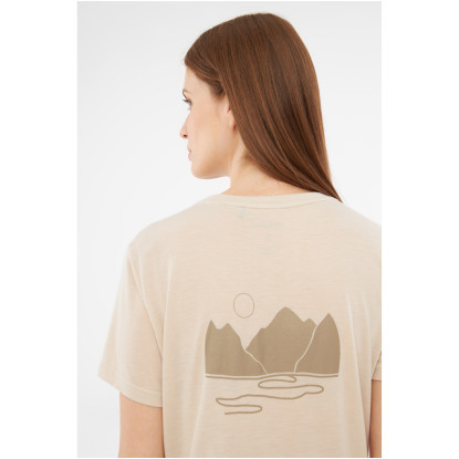 Viking Morain Bamboo Lady moteriški bambukiniai marškinėliai Beige