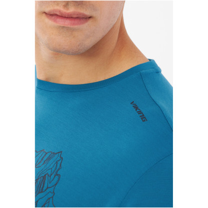 Viking Morain Bamboo Man vyriški bambukiniai marškinėliai Blue