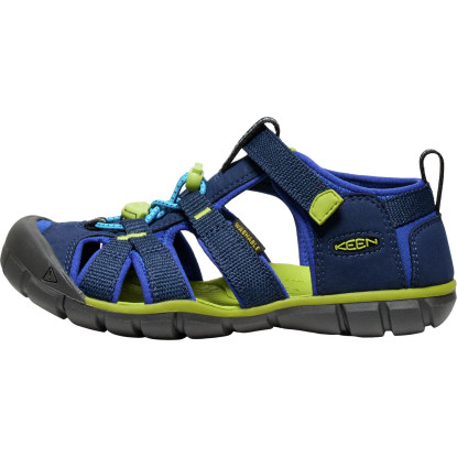 KEEN Seacamp II CNX Little Kid Sandals – Naval Academy/Chartreuse